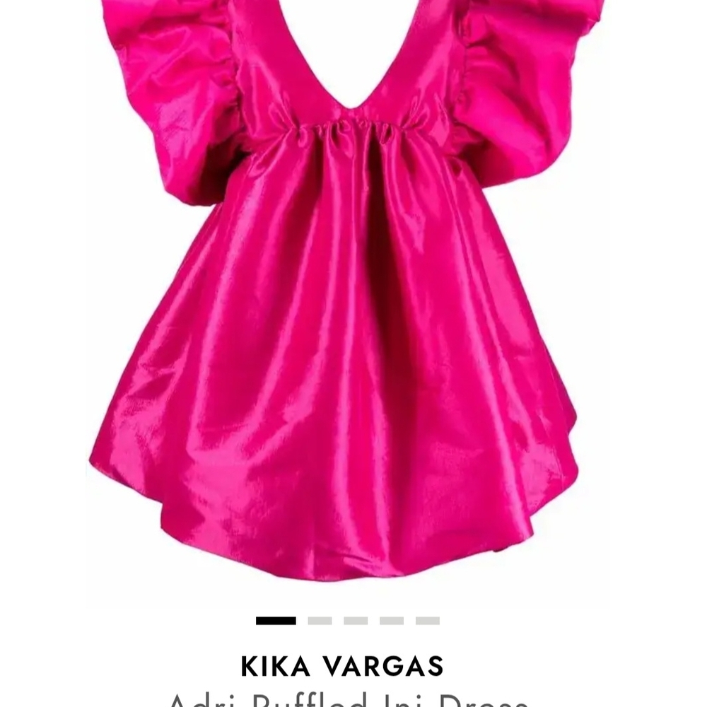 Kika Vargas Fuchsia Mini Dress with Dramatic Sleeves, and Pockets! - Picture 2 of 6
